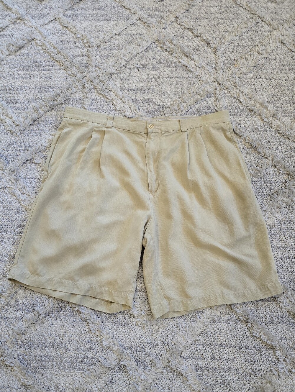 Tommy Bahama Mens Shorts 38 100% Silk Beach Golf Pleated Relax Casual 38x9